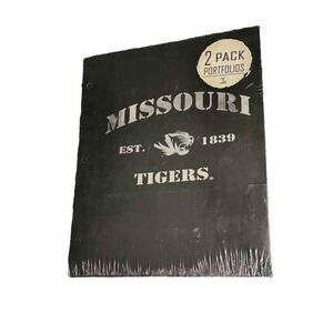 Mizzou University of Missouri Tigers Black Folders 2 pack portfolios NEW SEALED